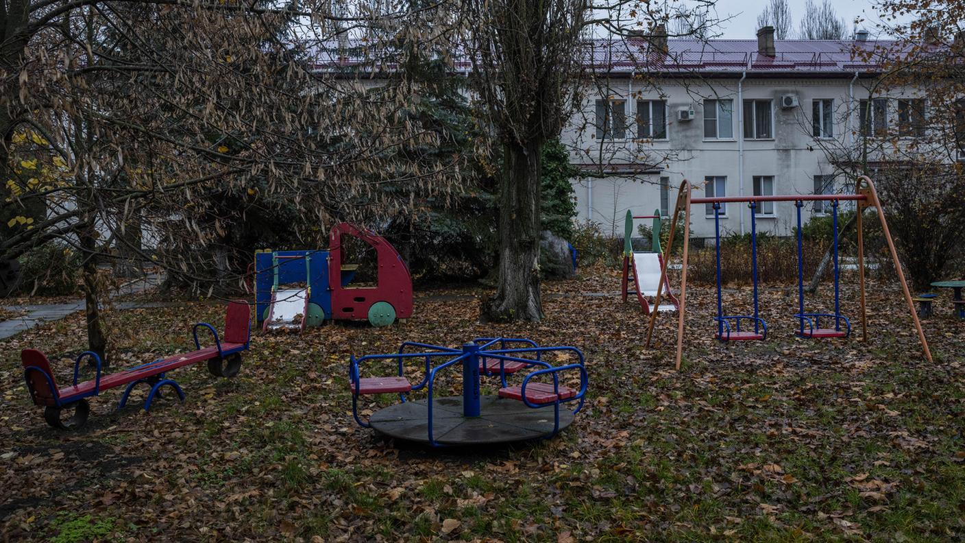 Un parco giochi a Kherson