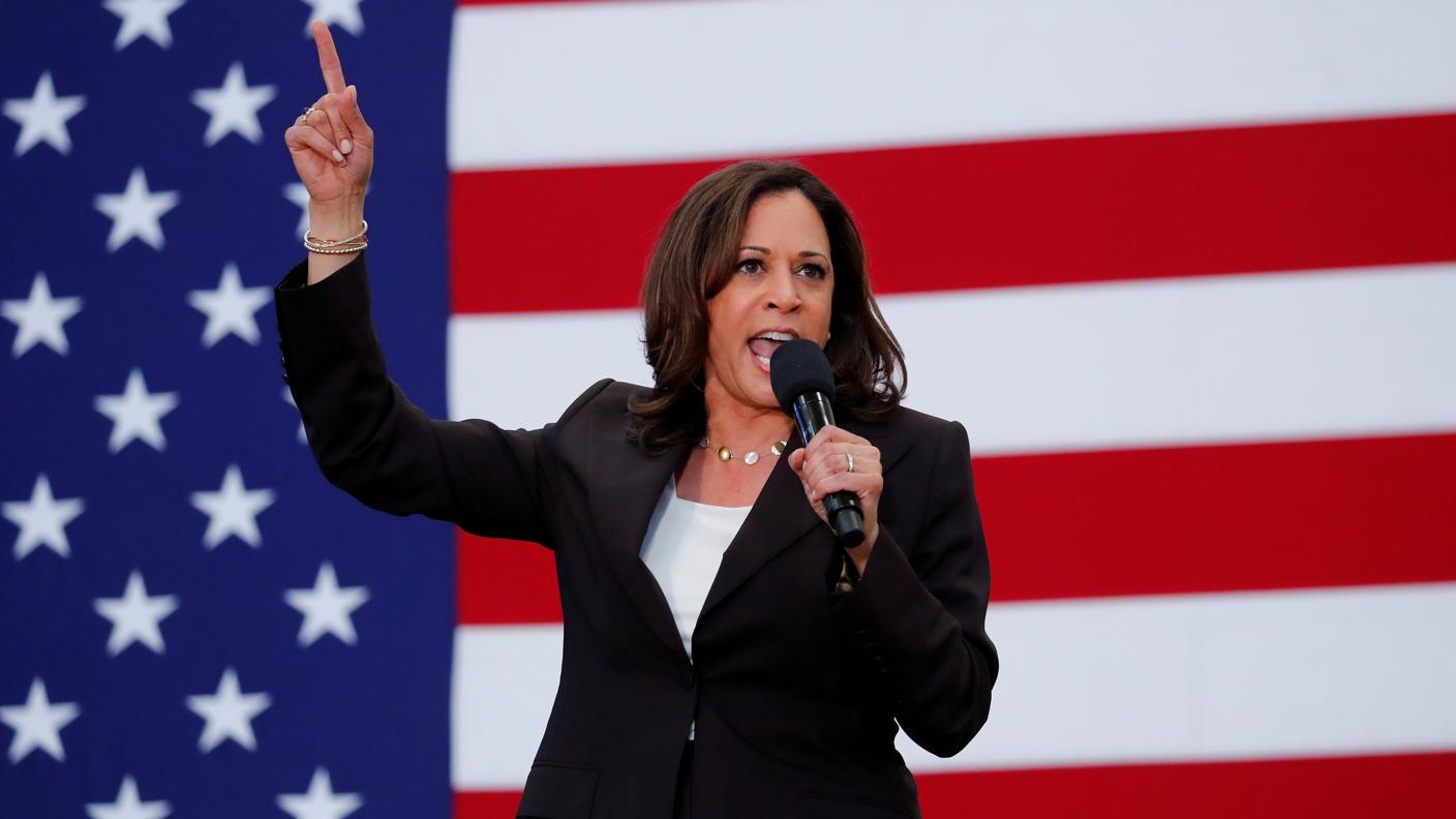 La vice presidente statunitense, la Democratica Kamala Harris