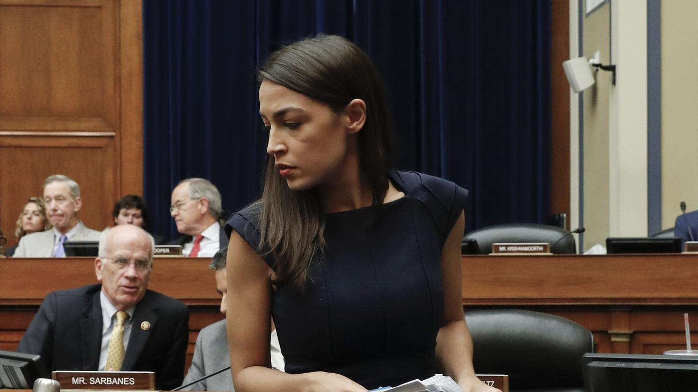 La deputata Dem Alexandria Ocasio-Cortez, icona dell'ala liberal