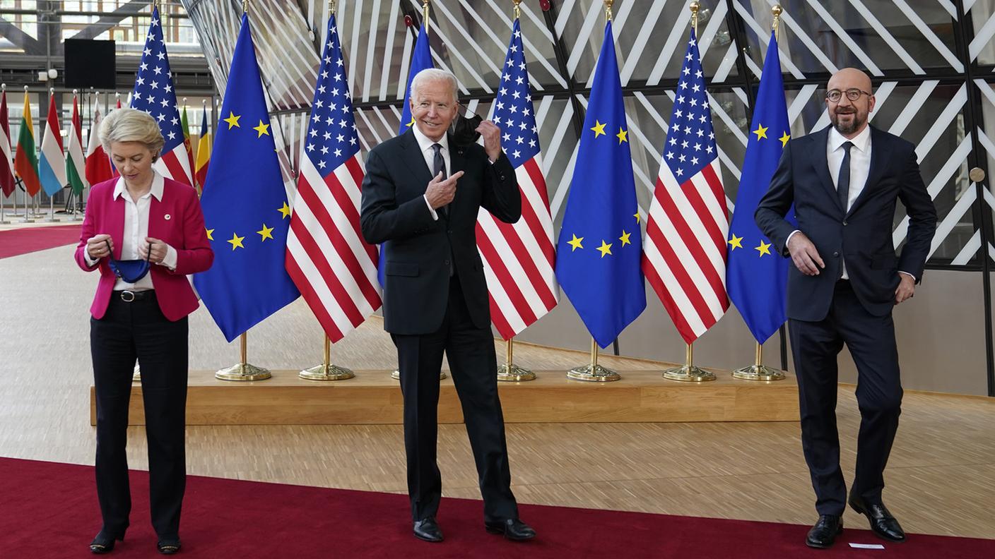 Von der Leyen, Biden e Michel