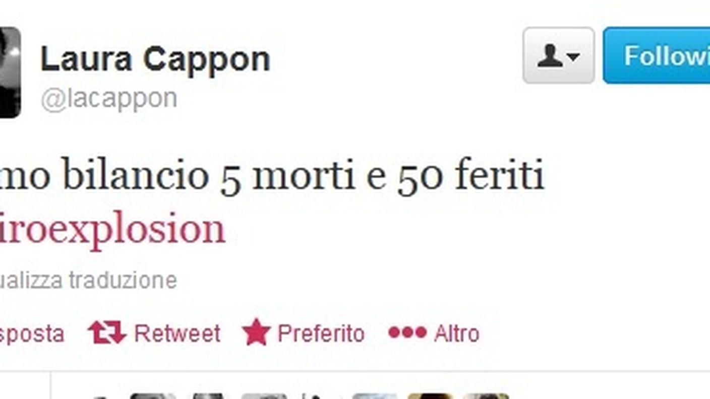 Dal profilo Twitter di Laura Cappon