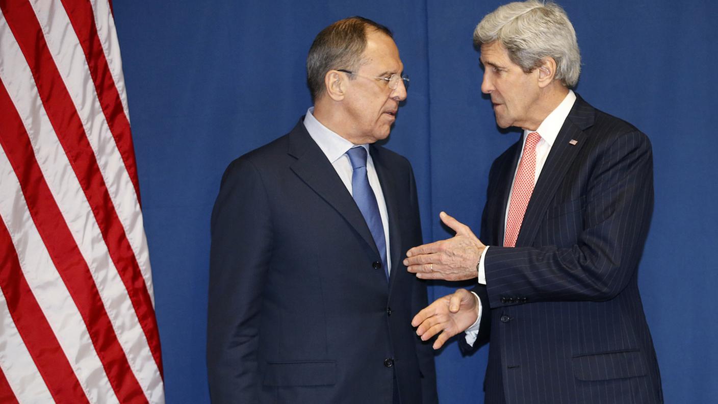 Lavrov e Kerry in un'immagine scattata il 6 marzo a Roma