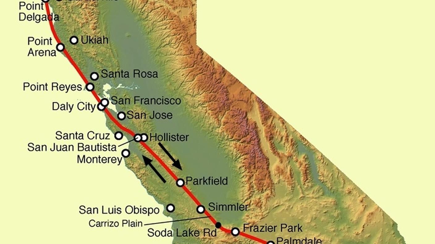 La cartina della faglia