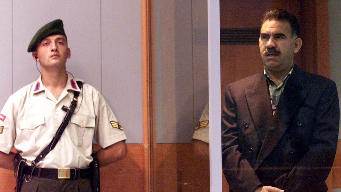 Abdullah Ocalan nel corso del processo a suo carico