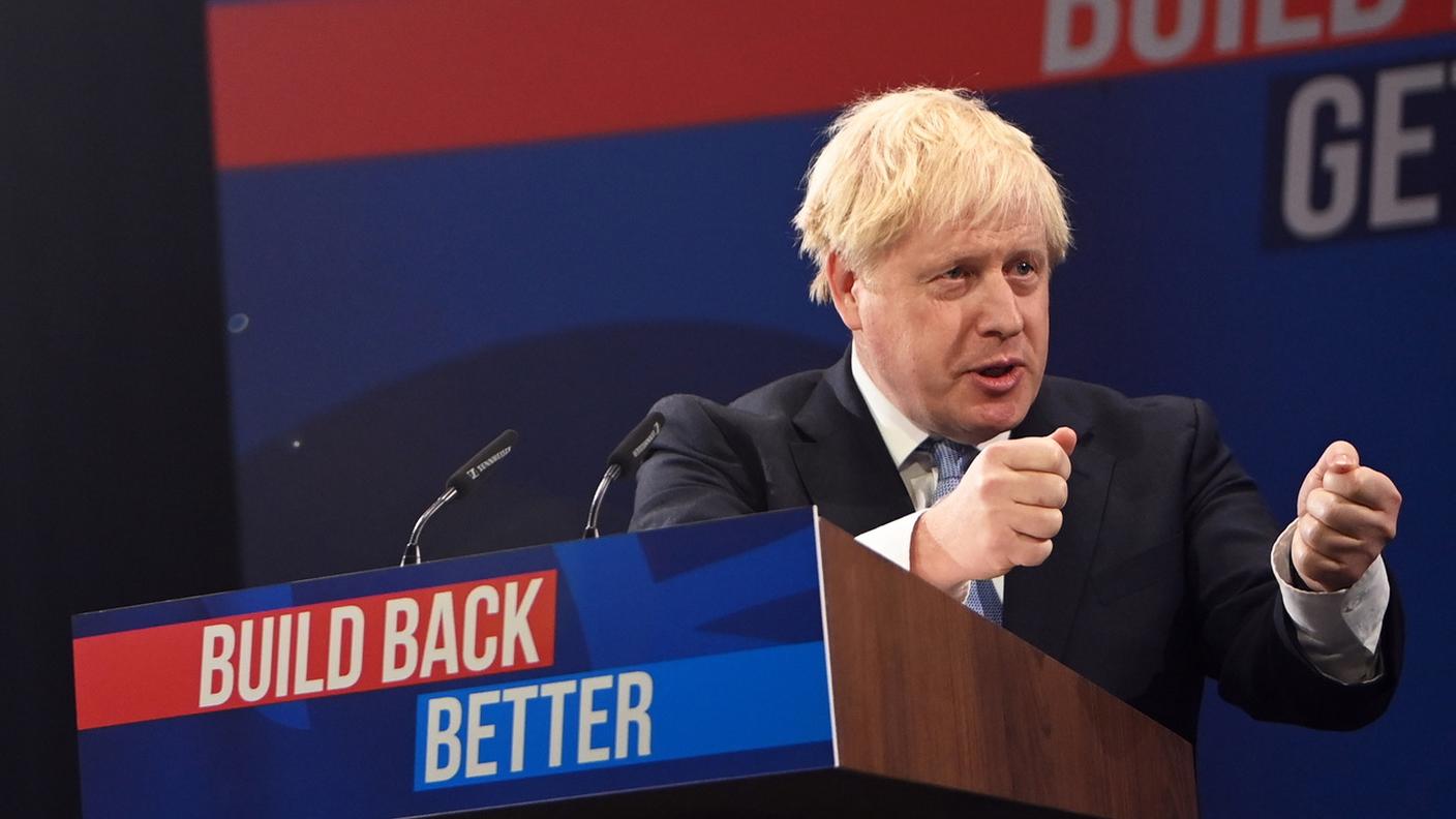 Boris Johnson ha parlato al congresso dei "tories" a Manchester