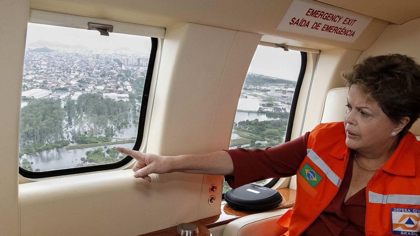 La presidente Dilma Roussef ha visitato le zone più colpite
