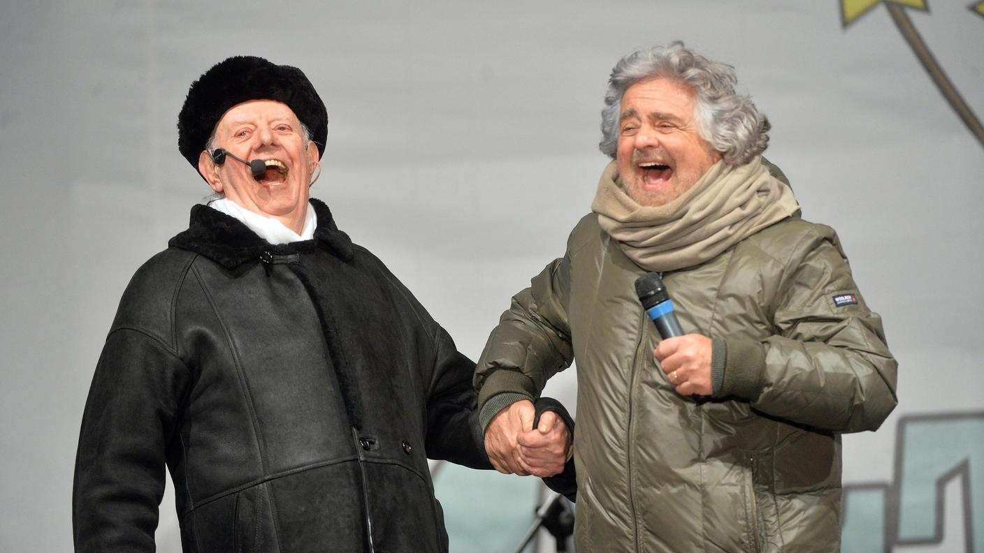 I due mattatori della giornata conclusasi con un breve concerto di Cristiano De André