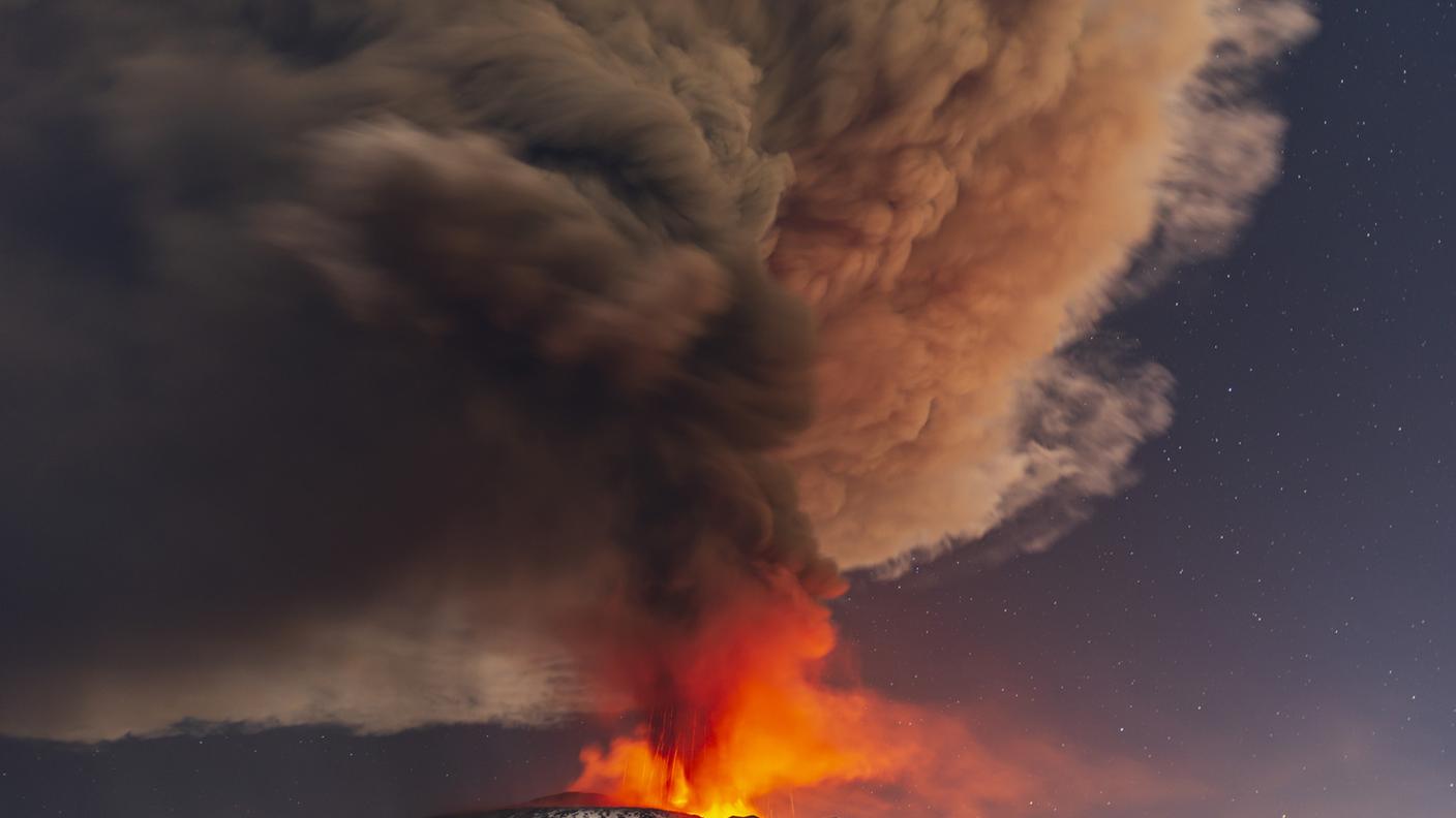 L'Etna giovedì sera
