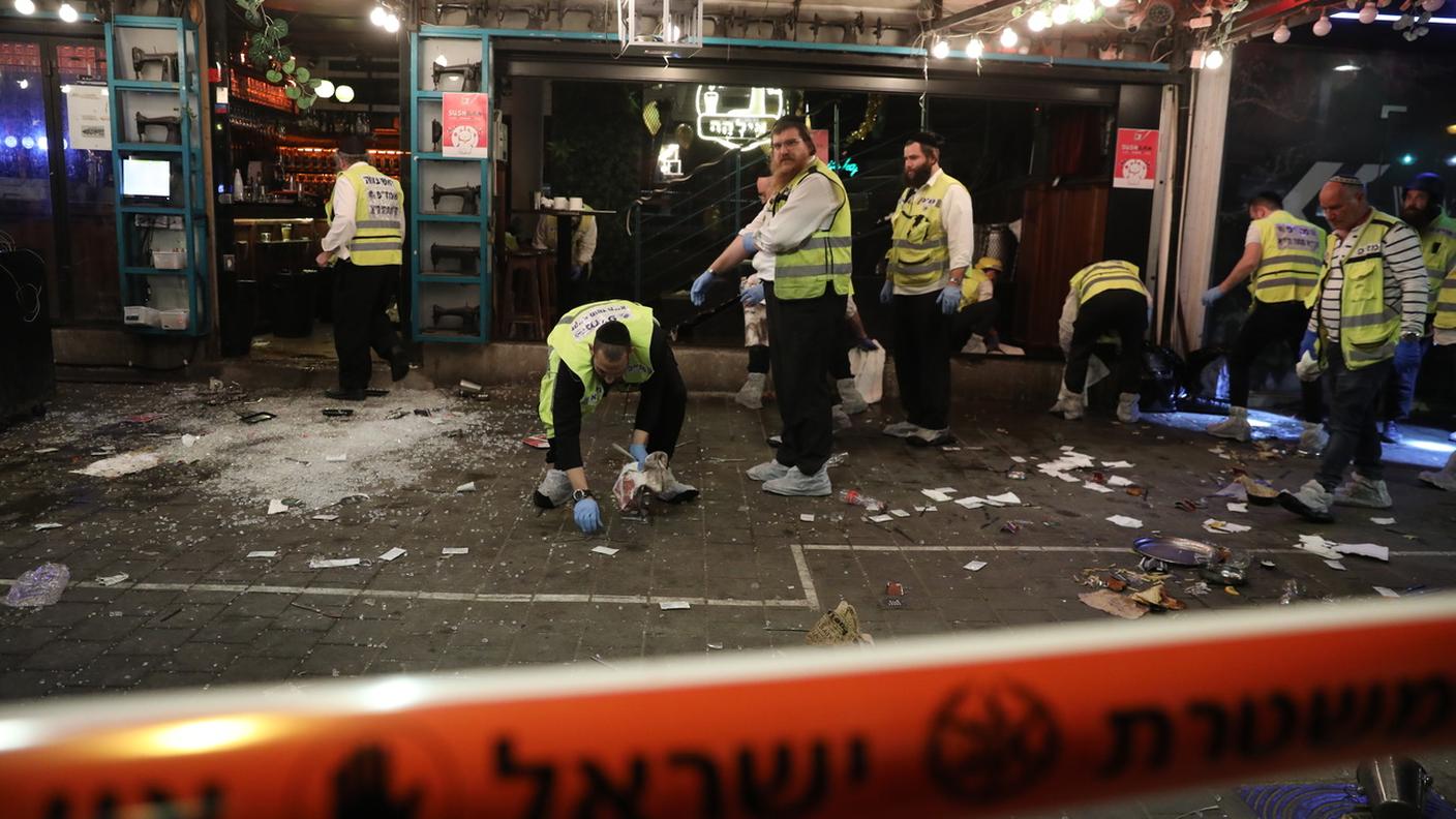 La zona dell'attentato di giovedì a Tel Aviv