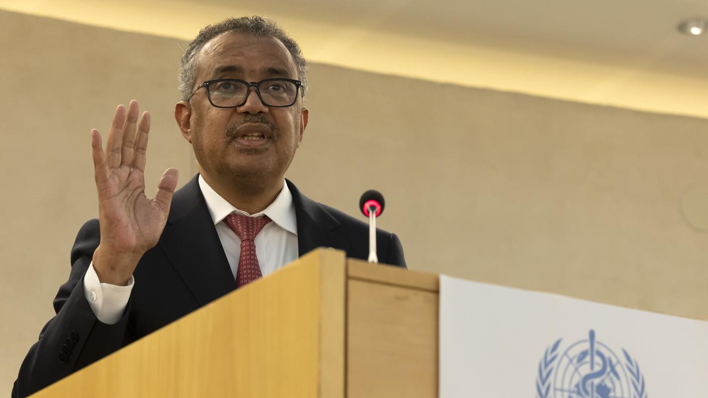 Il direttore generale OMS Tedros Adhanom Ghebreyesus.