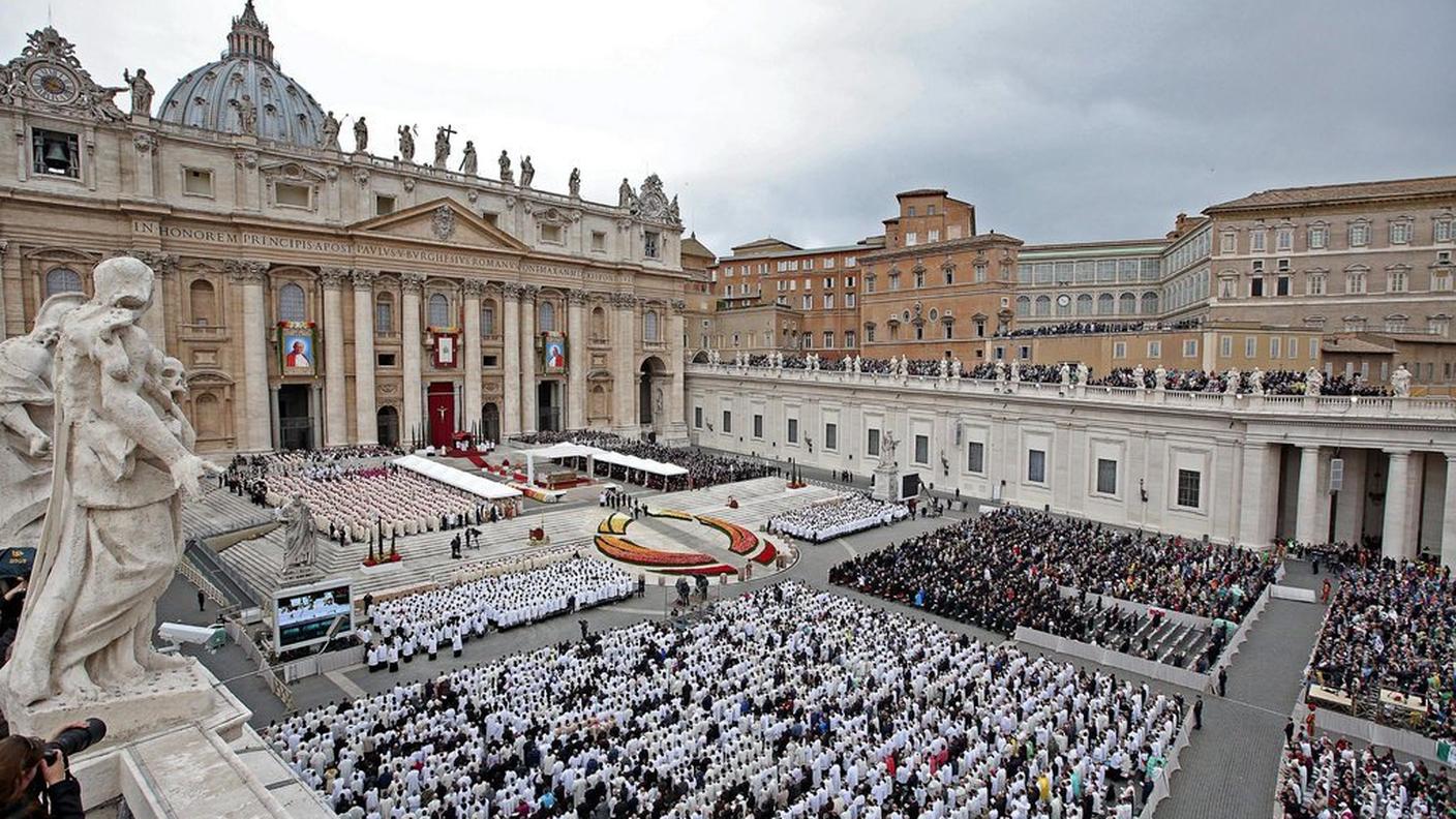 Piazza San Pietro durante la celebrazione