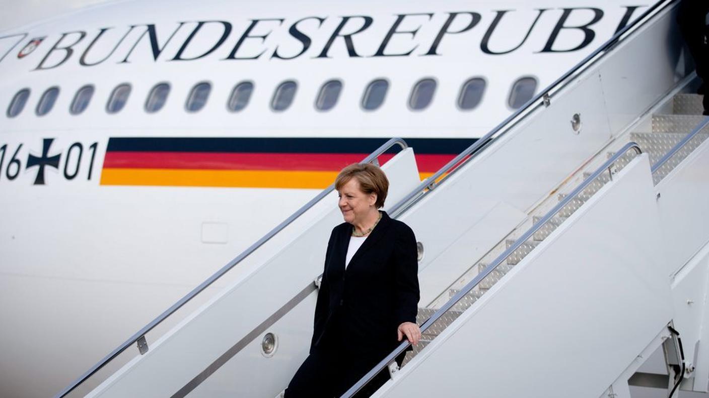 L'arrivo di Angela Merkel all'aeroporto di Washington-Dulles .JPG