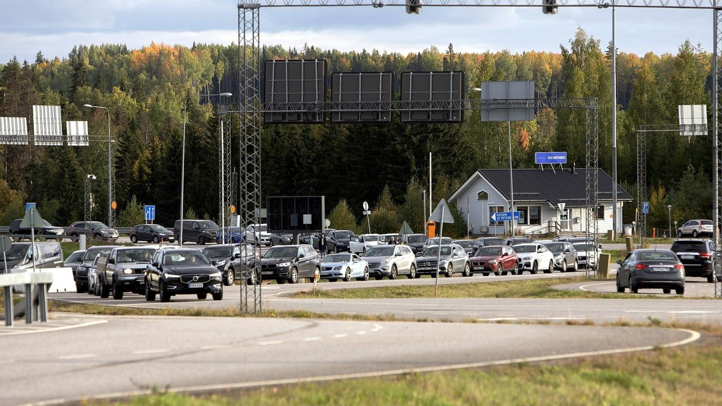 Un posto di frontiera con la Finlandia