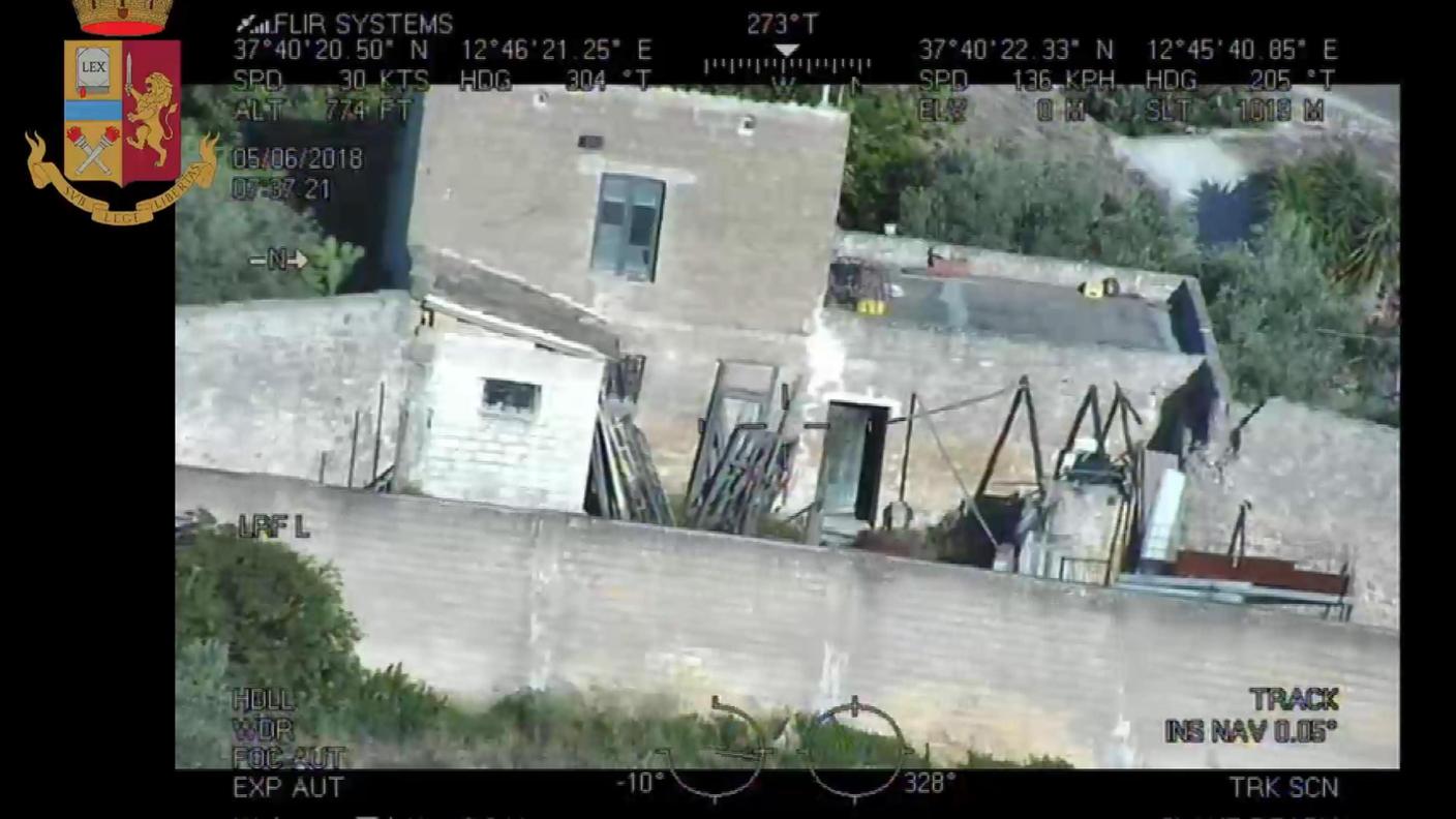 Campobello di Mazzara in un'immagine scattata dalla polizia durante un blitz contro i fiancheggiatori del boss