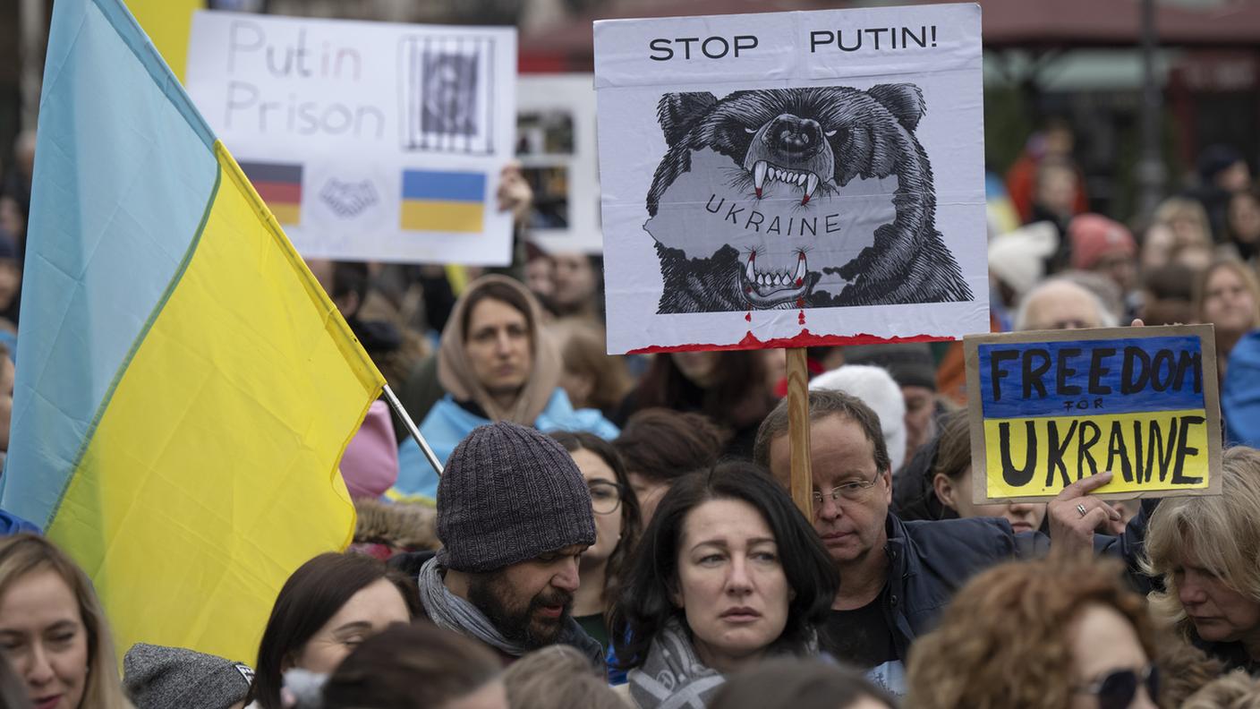 In Germania, anche a Francoforte sul Meno la popolazione ha manifestato per l'Ucraina
