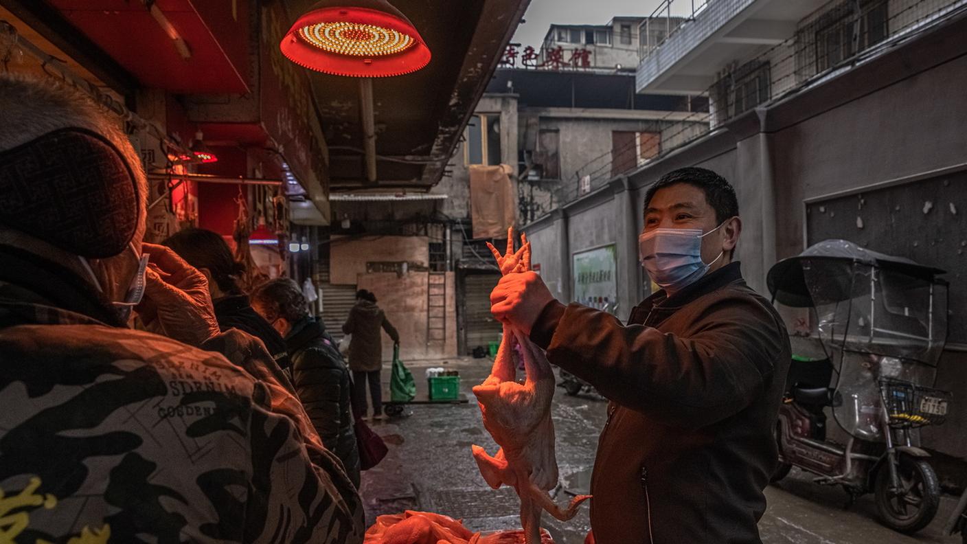 Il mercato di Wuhan in Cina, il luogo dove il Covid fu scoperto