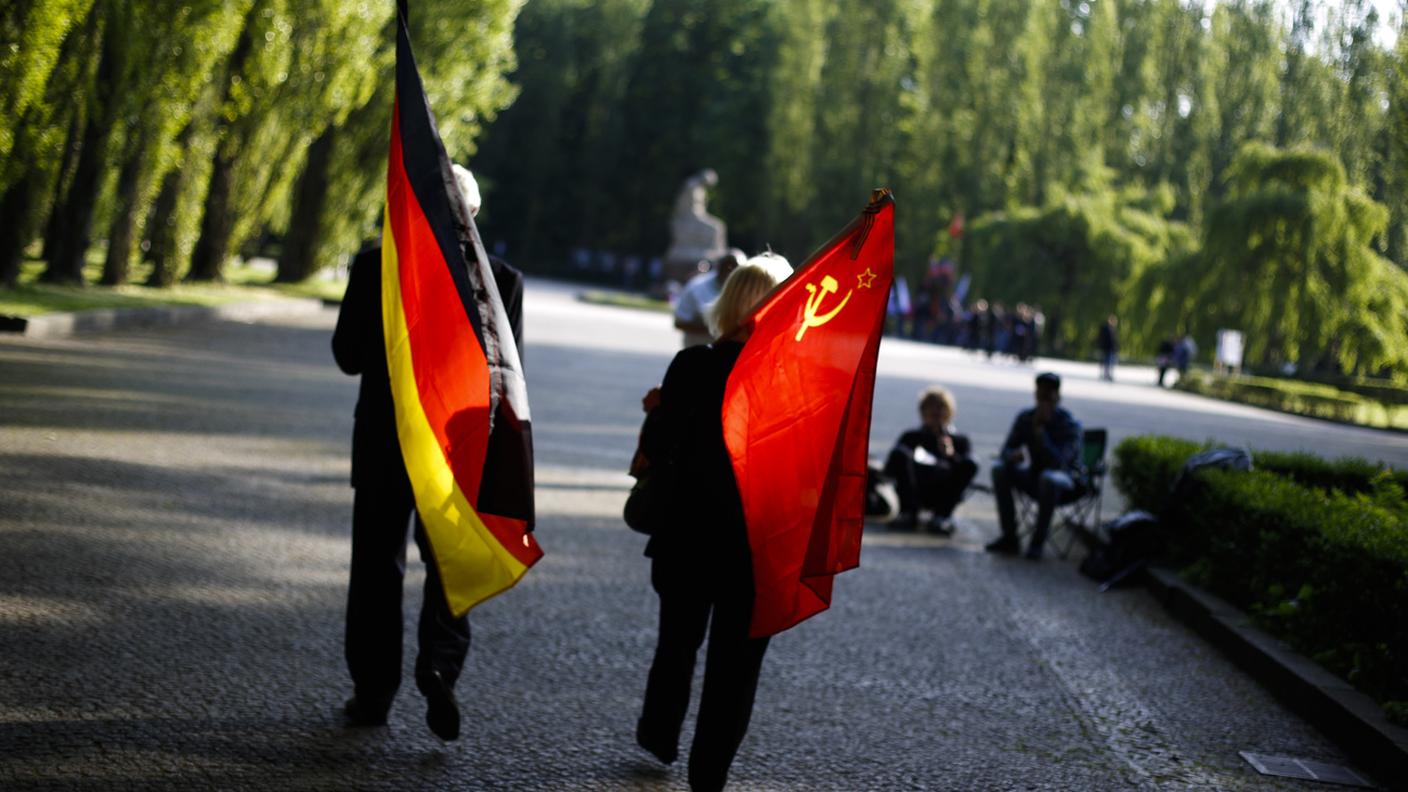 Una foto d'archivio delle commemorazioni a Berlino il 9 maggio 2015