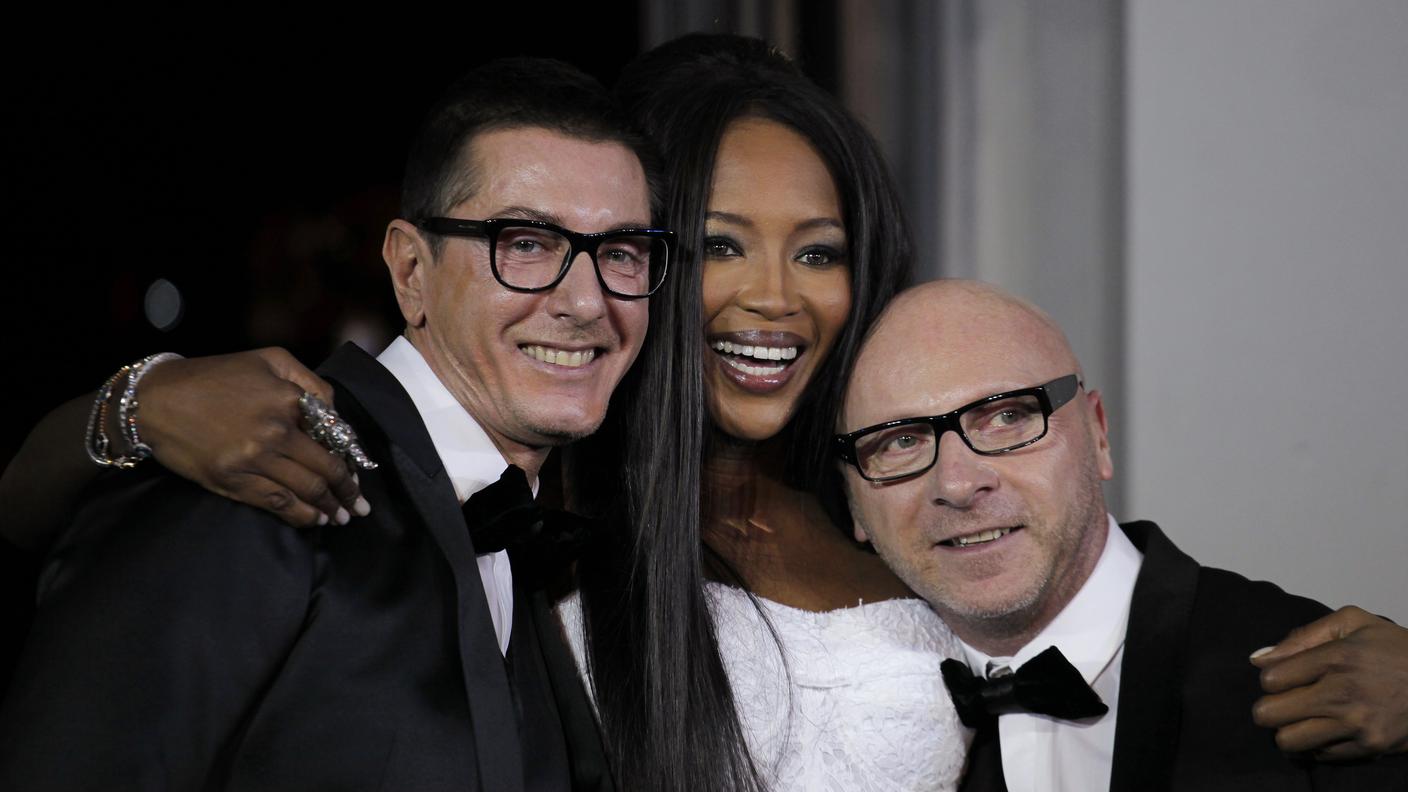 Stefano Dolce e Domenico Gabbana con Naomi Campbell