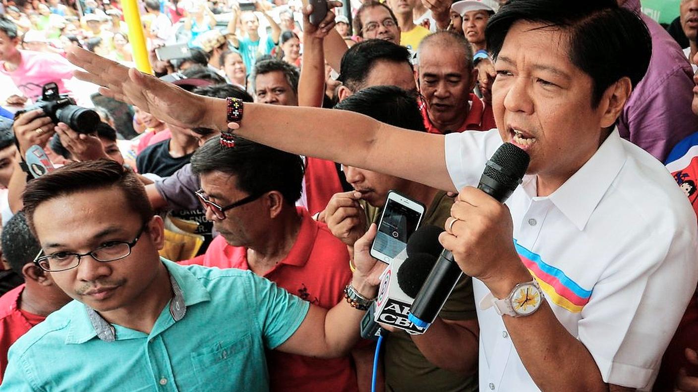 Bongbong Marcos, candidato in vantaggio per la vicepresidenza