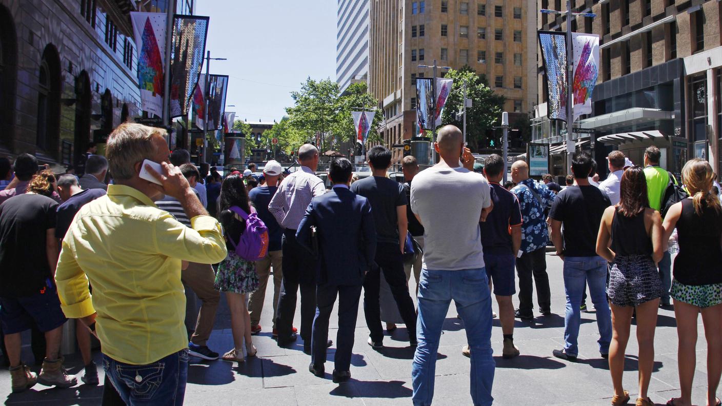 Ore di grande appresione nel pieno centro di Sydney
