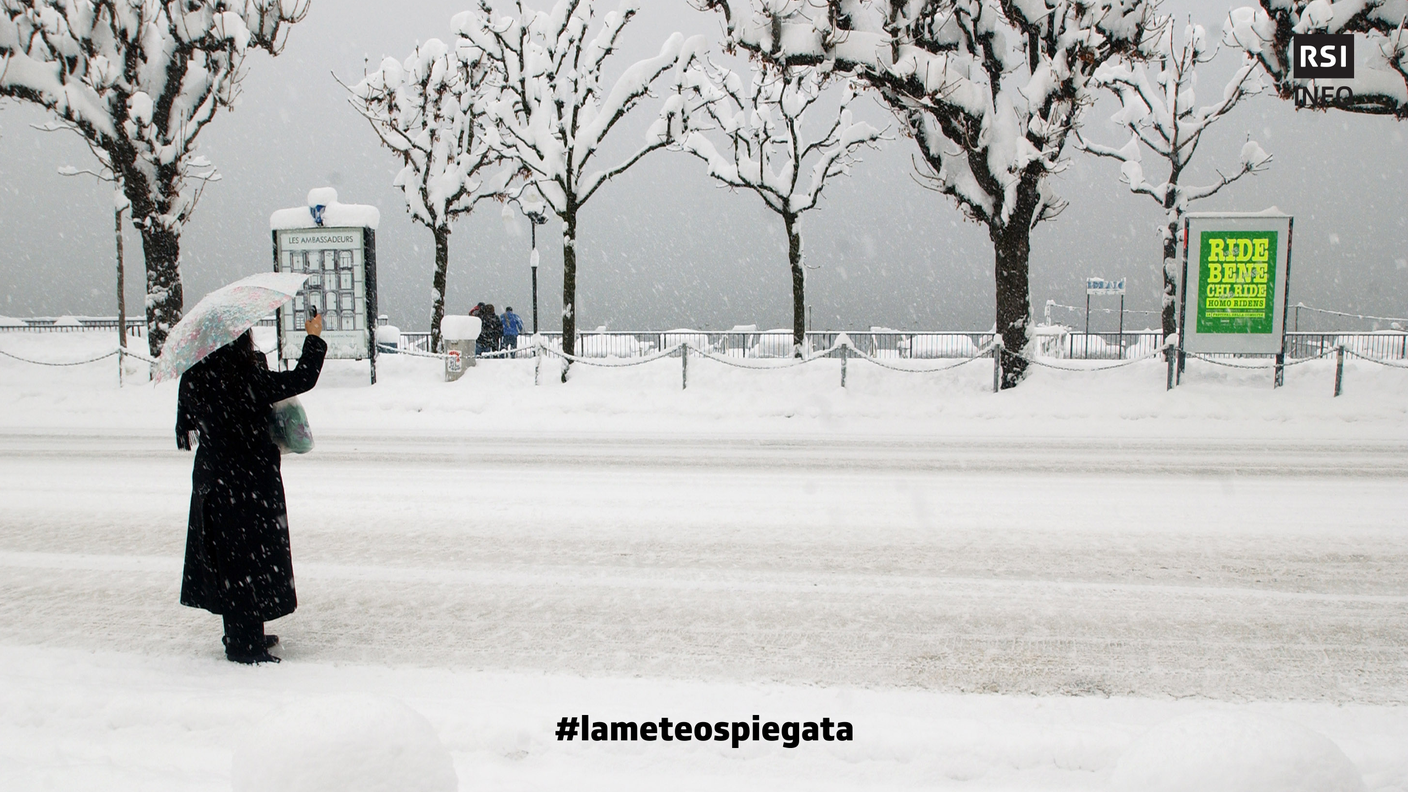 Il lungolago di Lugano a fine gennaio del 2006