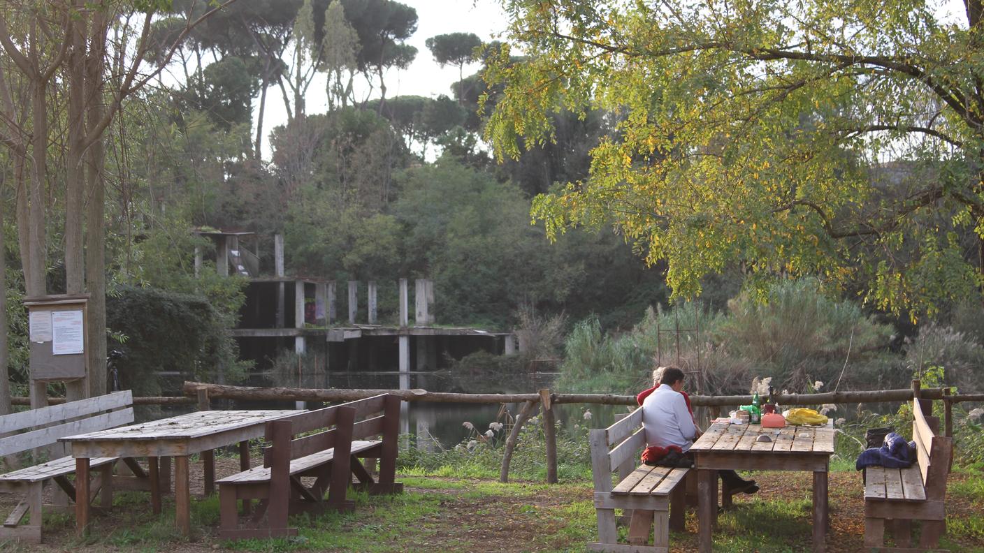 L'area sul parco a lago
