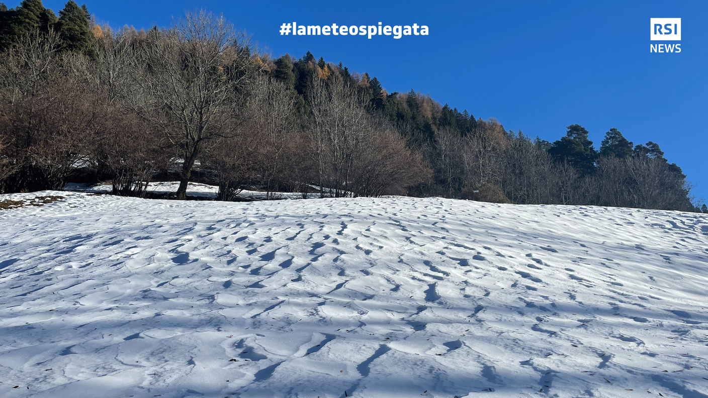 Neve ventata "cartonata" con crosta a Calpiogna il 12.12.2022