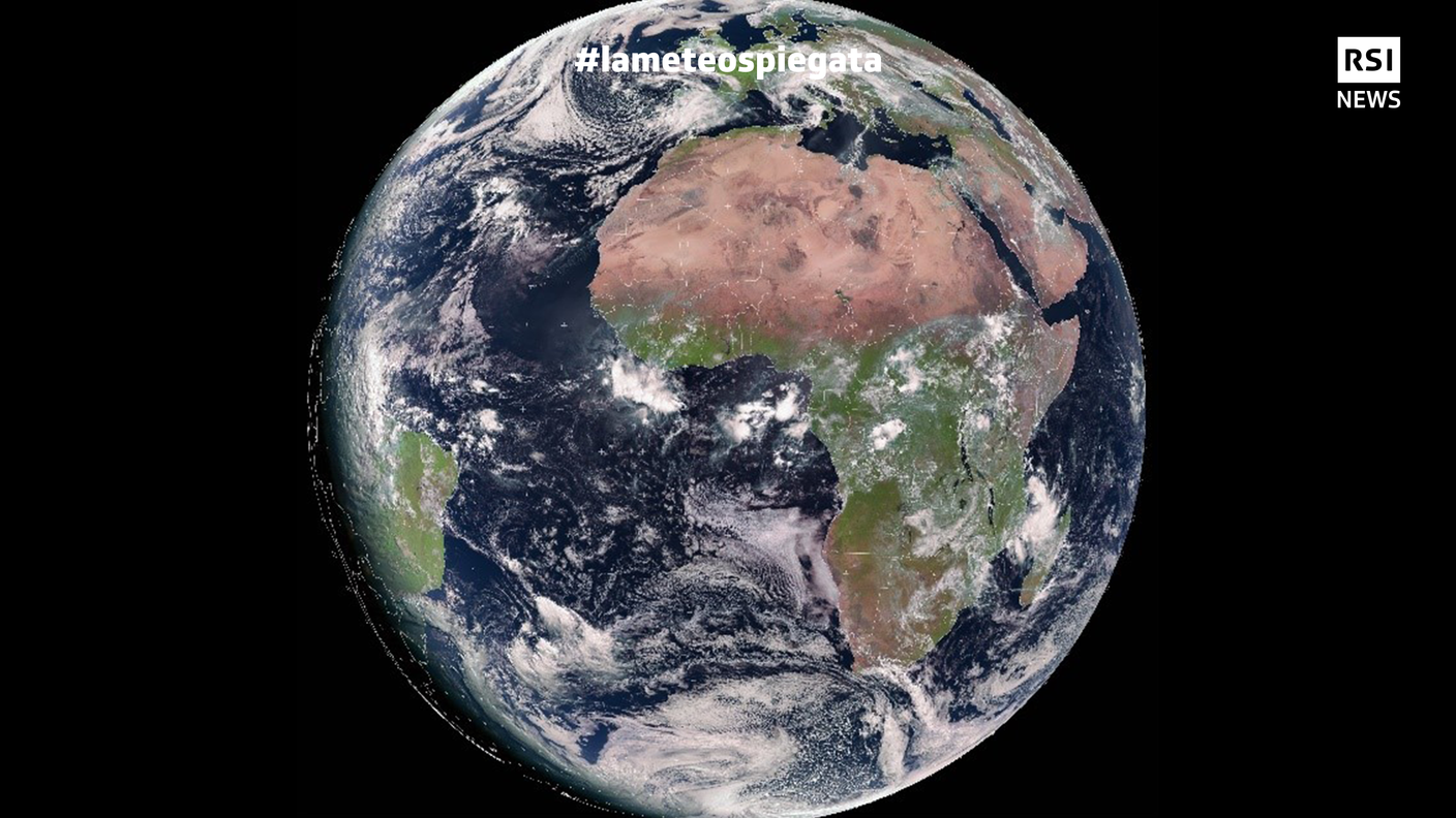 La zona di osservazione dell’atmosfera sopra l’Europa e l’Africa