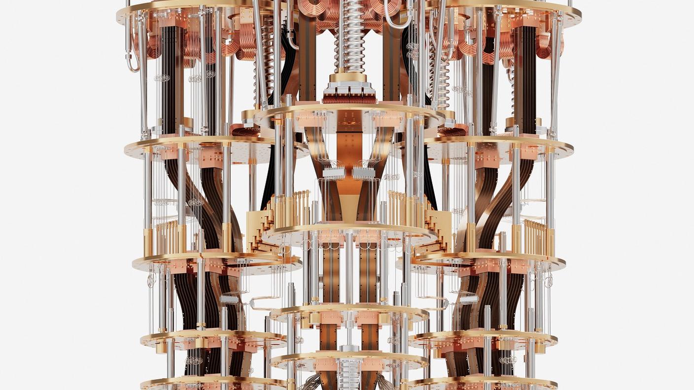 La parte più interna del computer quantistico IBM (render)