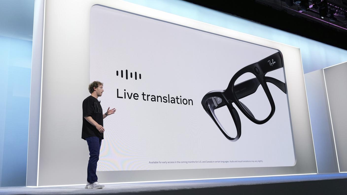Gli occhiali di Meta presentati lo scorso autunno da Mark Zuckerberg