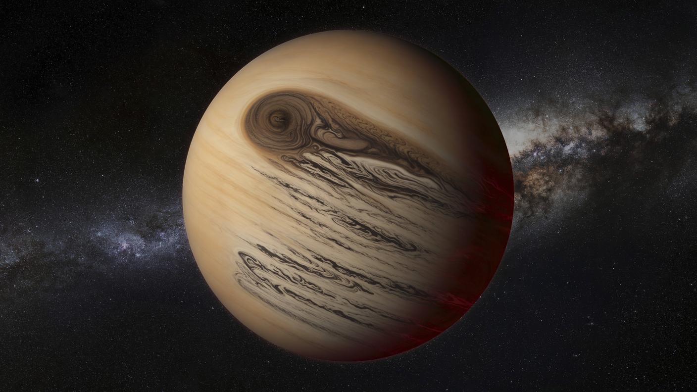Una ricostruzione artistica di 51 Pegasi b, gigante gassoso con nuvole di silicato: il primo esopianeta a essere scoperto 