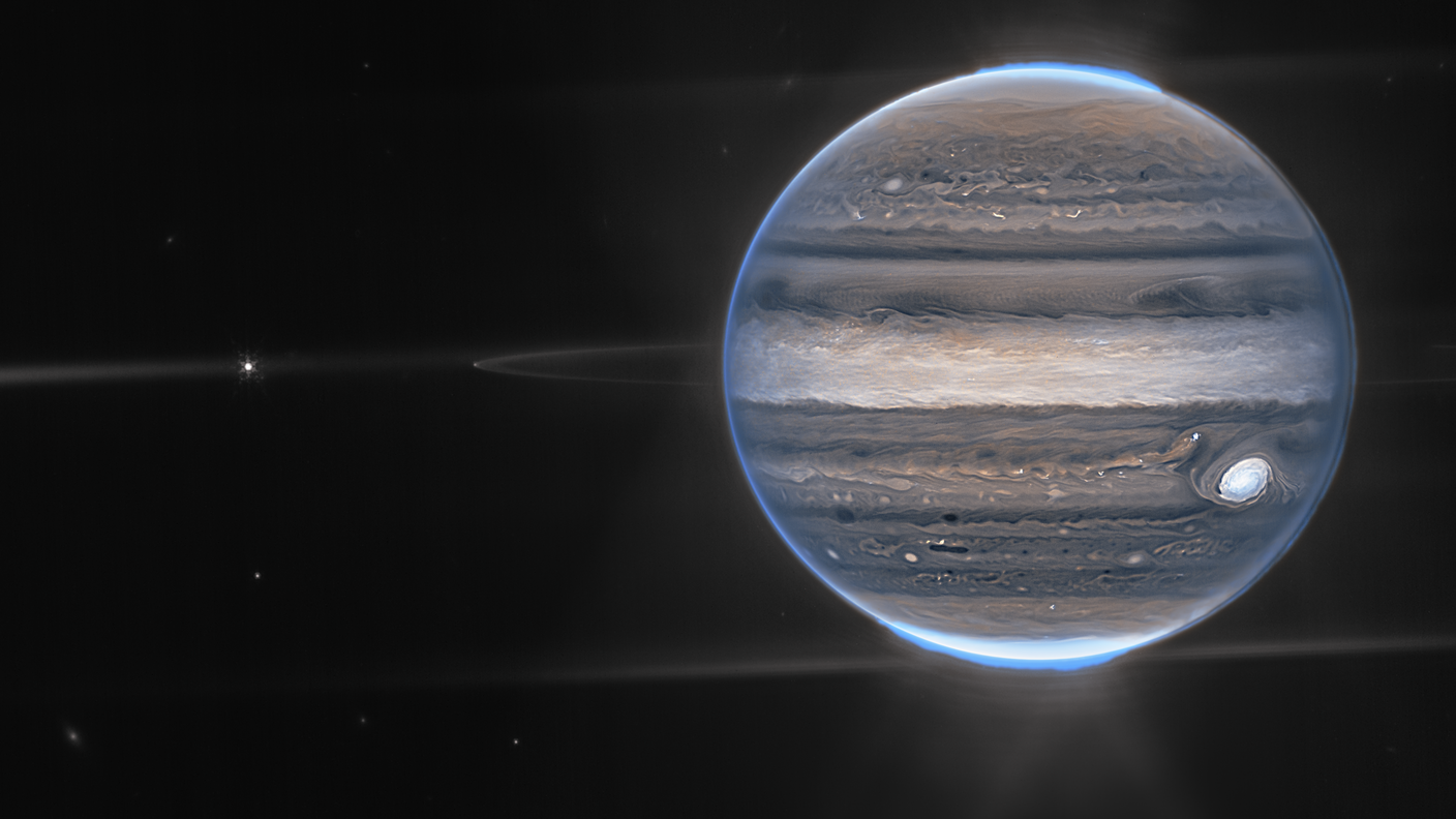 Le camere a infrasrossi di Webb hanno restituito un'immagine inedita di Giove
