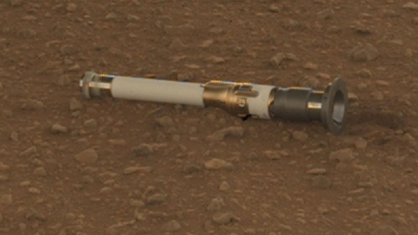 Il primo tubo contenente campioni di roccia marziana