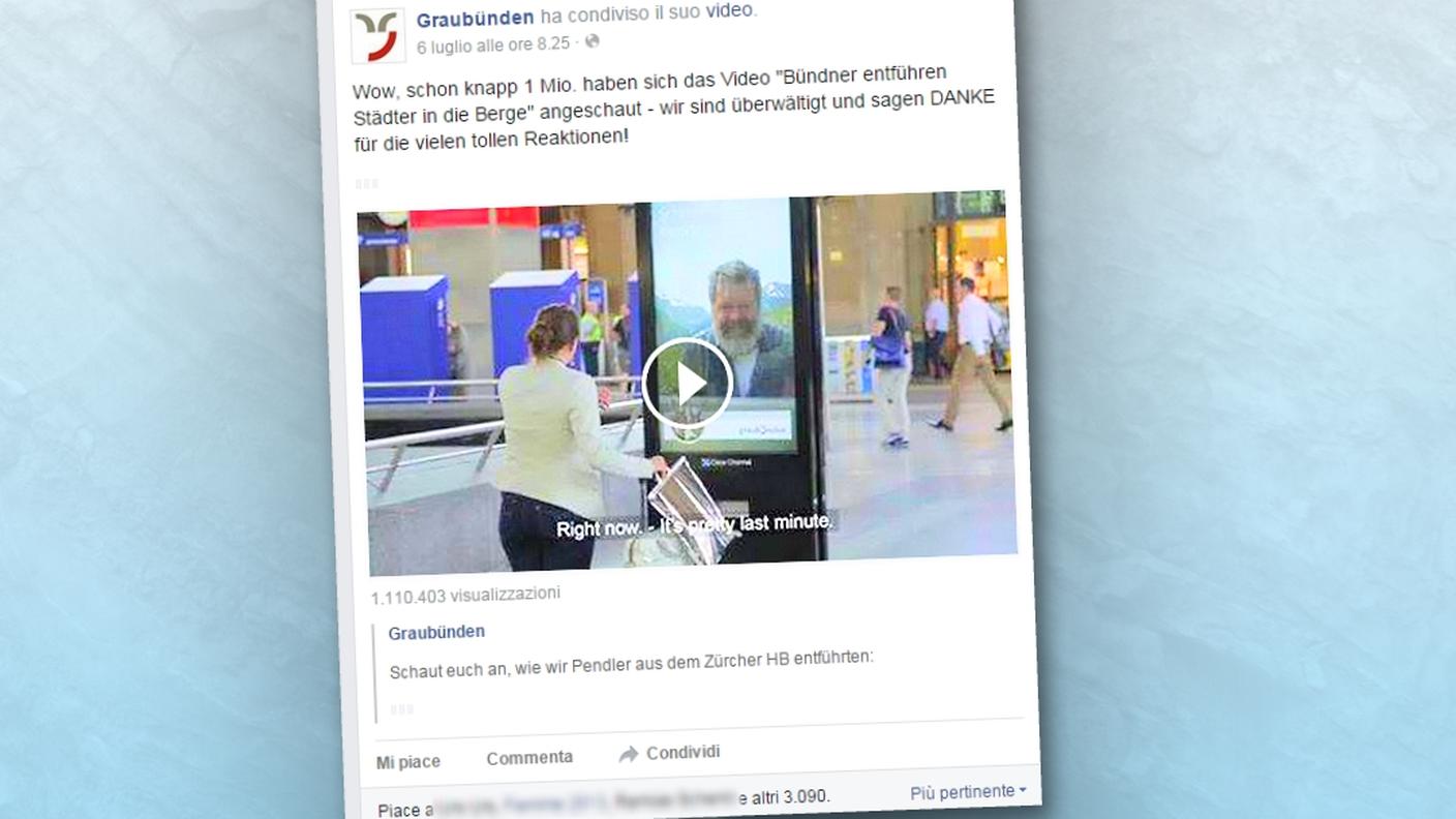 Lo spot su Facebook con oltre un milione di visualizzazioni