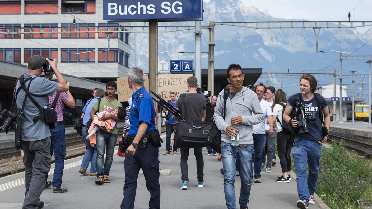Migranti in minoranza alla stazione di Buchs