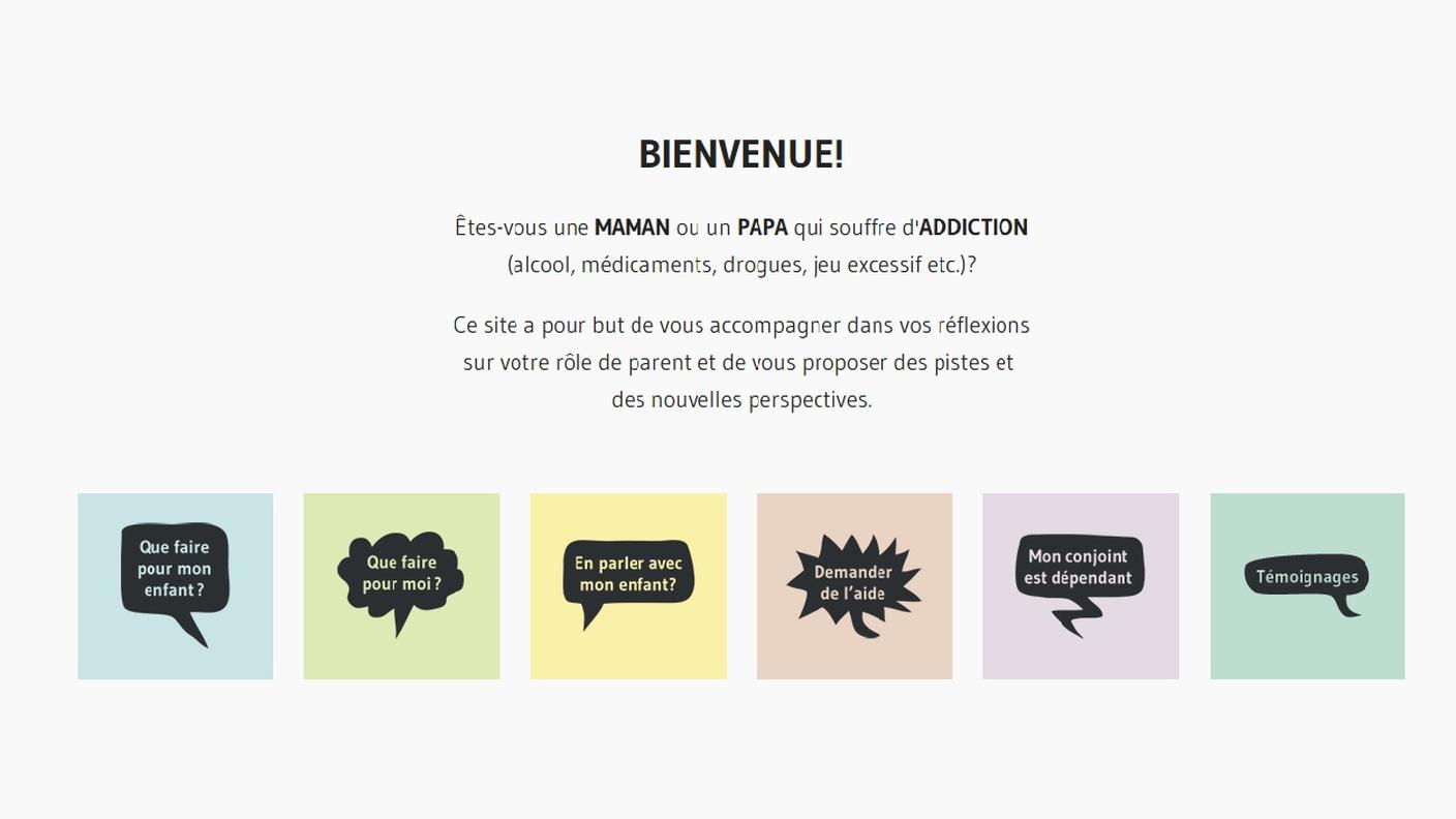 La homepage in francese del nuovo sito