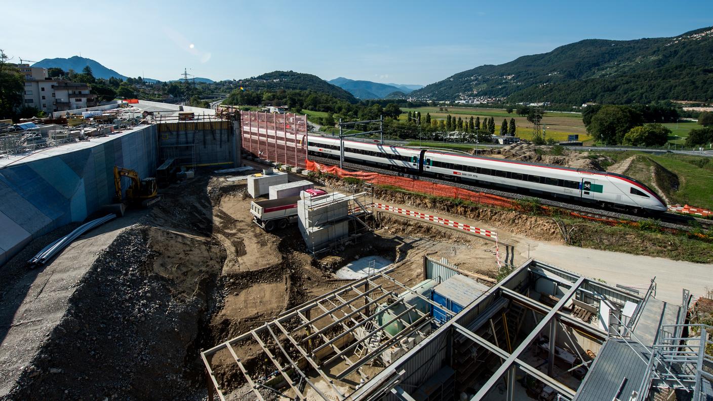 Il cantiere Alptranist a Vezia