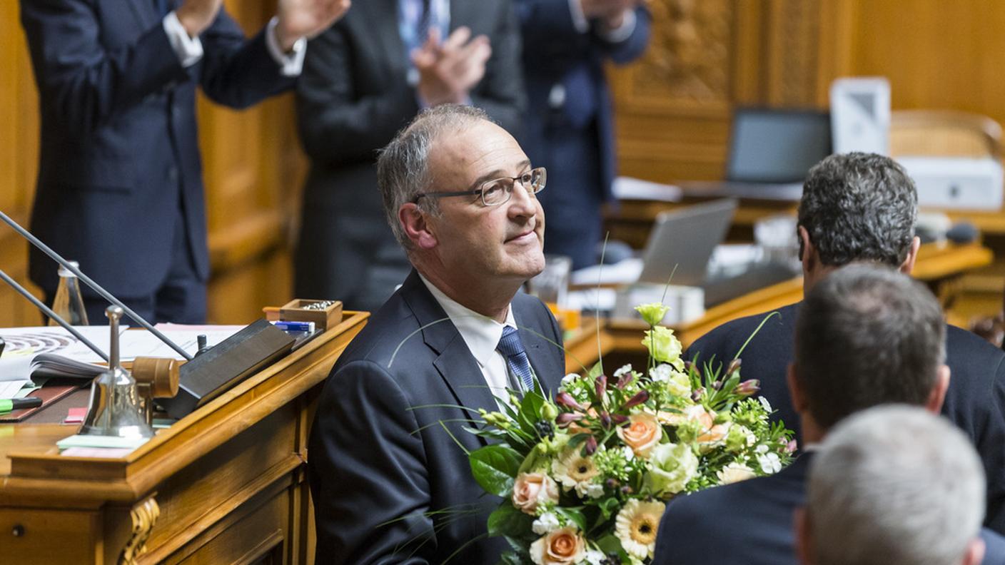 9 dicembre 2015: Guy Parmelin è eletto nuovo consigliere federale, riportando a due i rappresentanti UDC in Governo