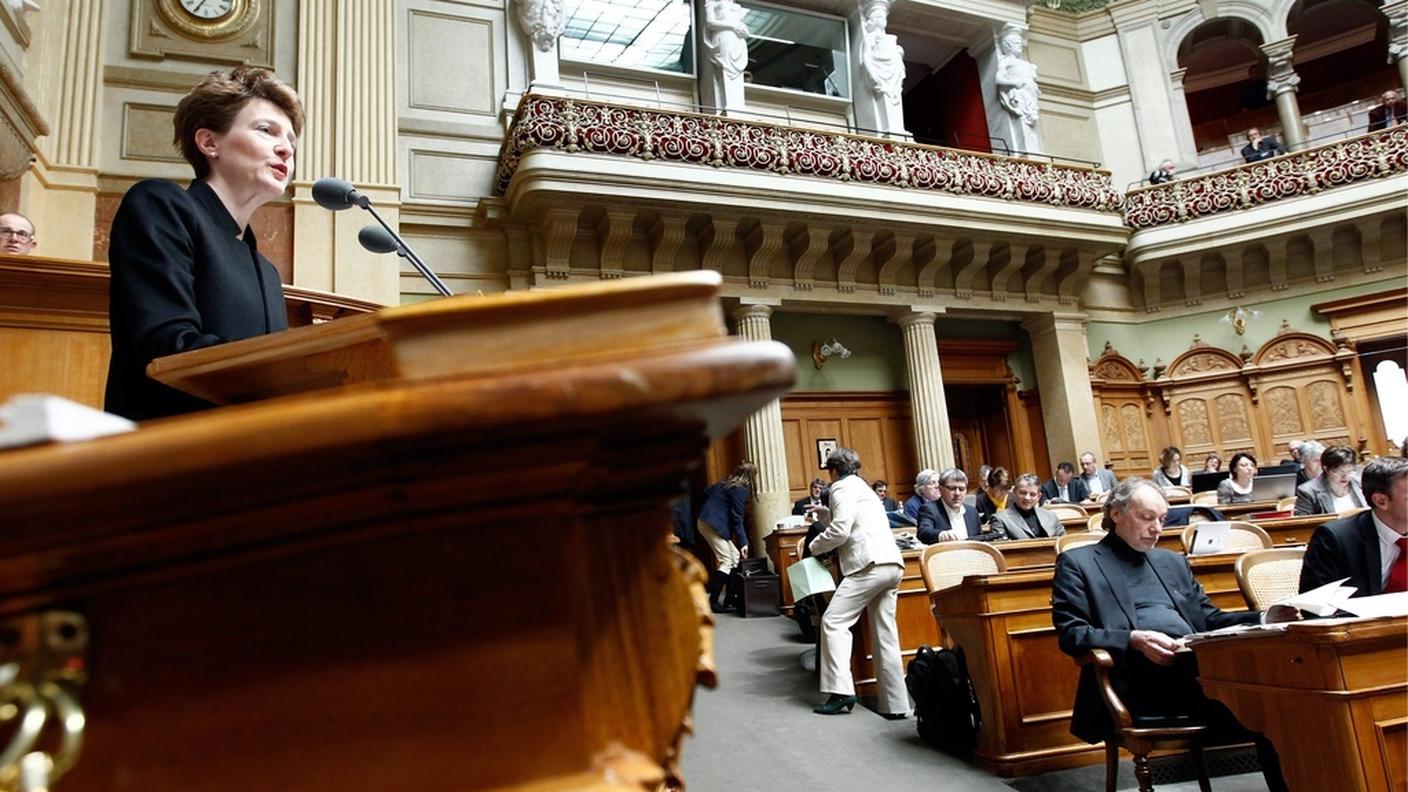 L'intervento in aula di Simonetta Sommaruga