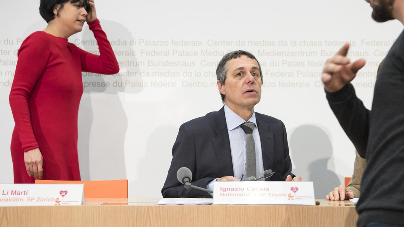 Fra i relatori in conferenza stampa, anche il capogruppo del PLR alle Camere federali, Ignazio Cassis