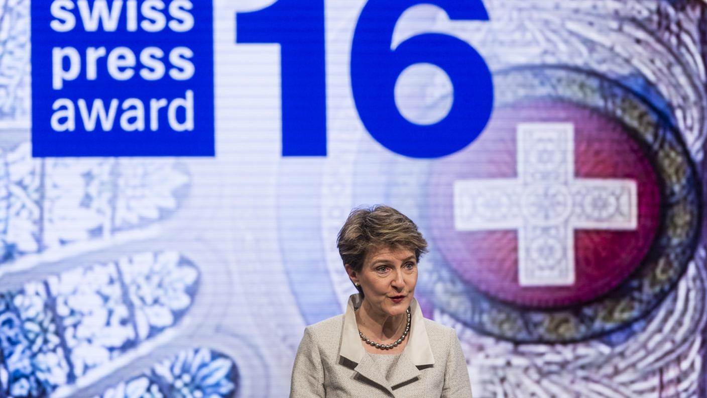 Simonetta Sommaruga agli Swiss press Award