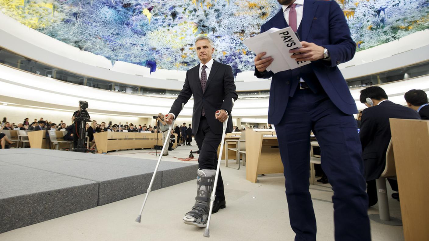 Burkhalter sale sul podio
