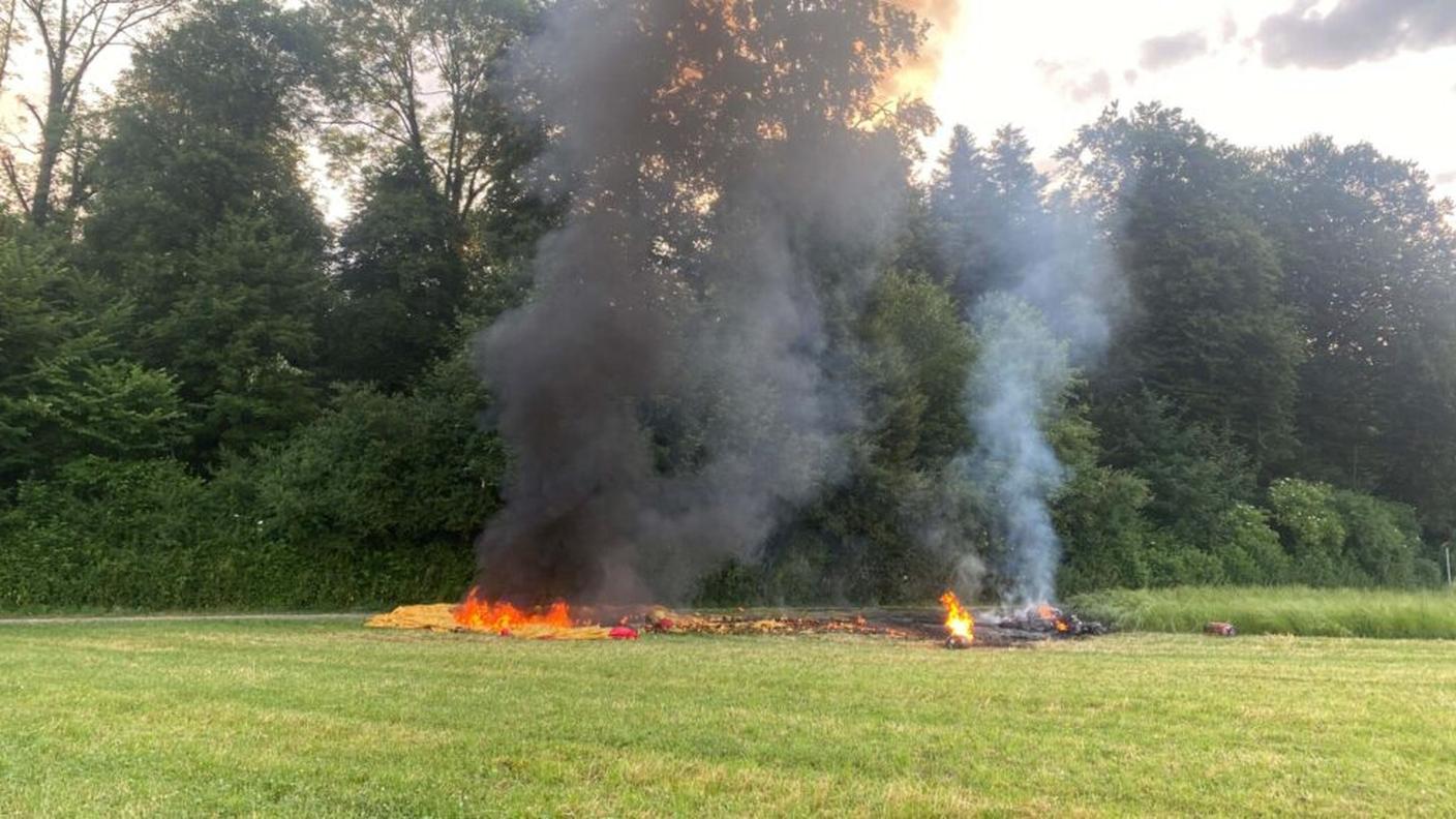 Le fiamme sono divampate al decollo del mezzo