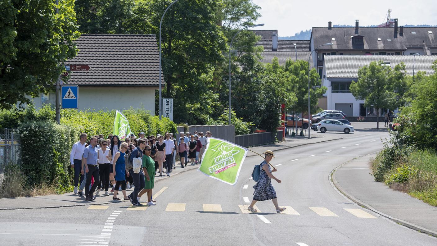 La deputazione verde alle Camere federali durante un'uscita nel canton Argovia lo scorso 7 giugno