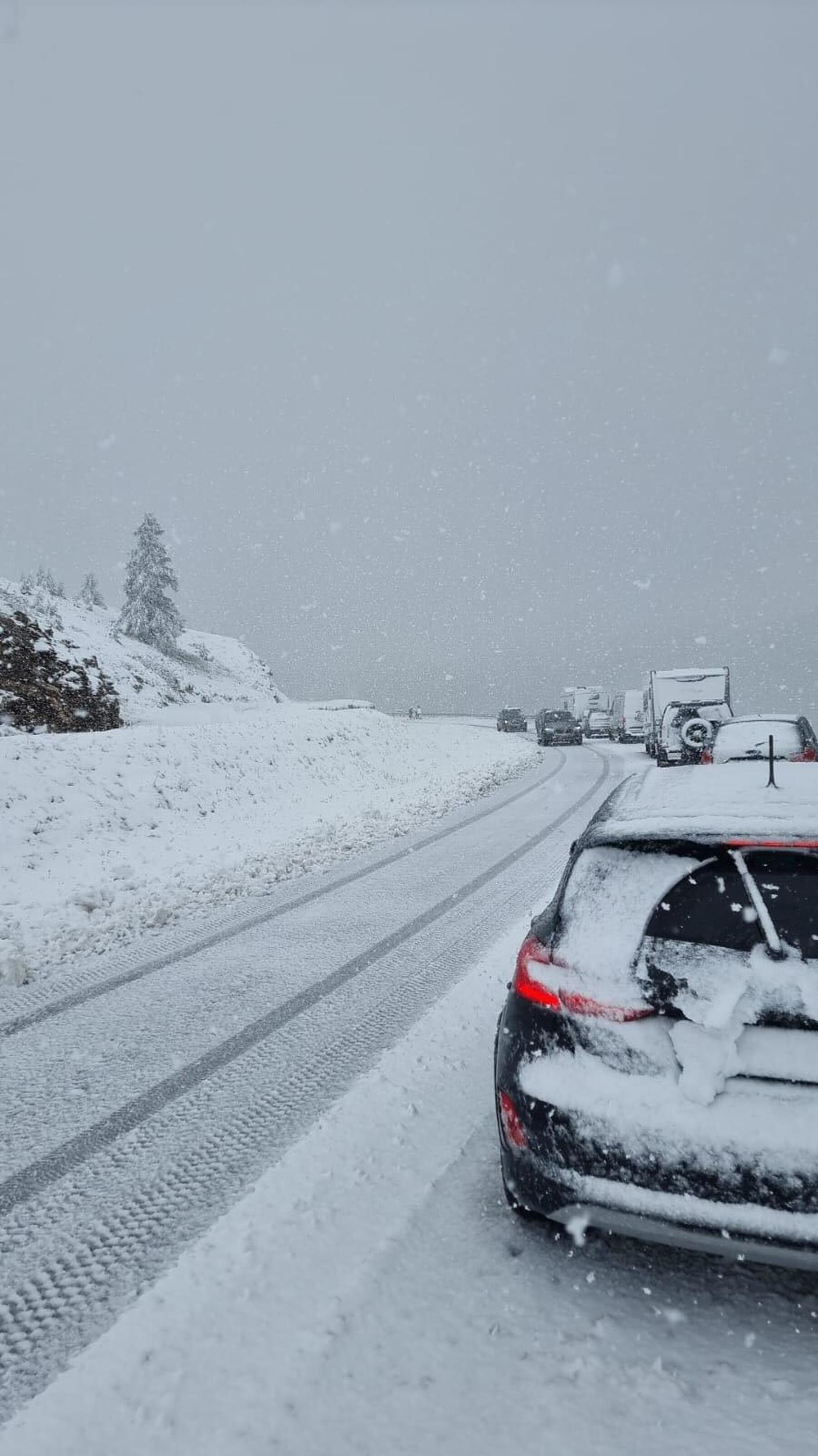 La situazione sul Passo del Sempione, pure imbiancato