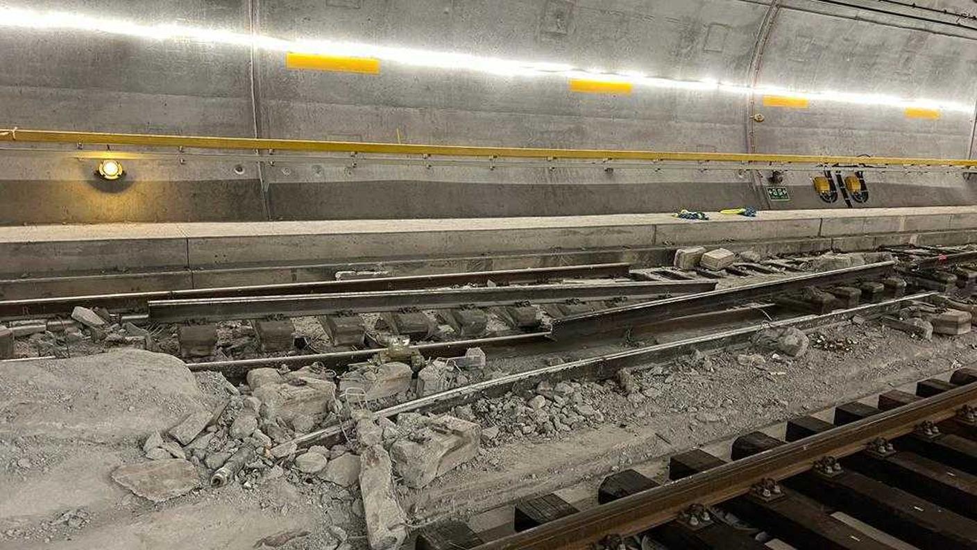 I danni al treno, al tunnel e ai binari