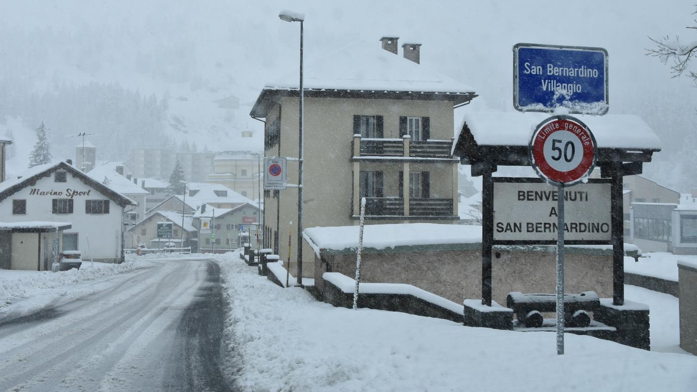 San Bernardino sotto la neve