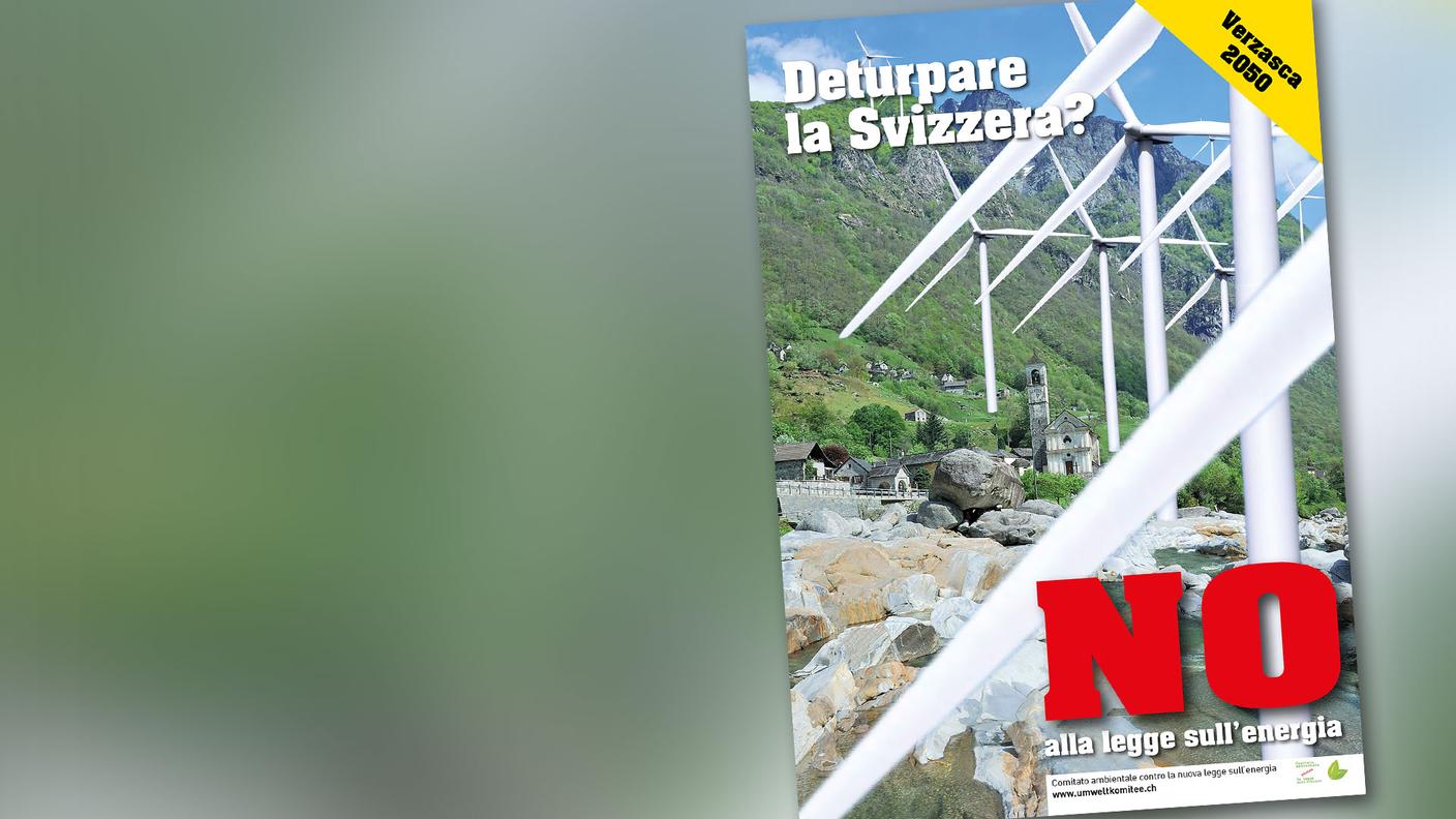 Un manifesto della campagna del comitato di ambientalisti contro la legge sull'energia 