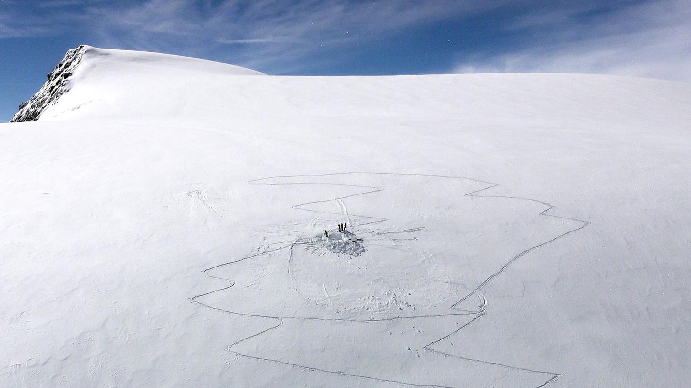 La zona della Tête Blanche dove sono stati ritrovati cinque dei corpi degli scialpinisti morti