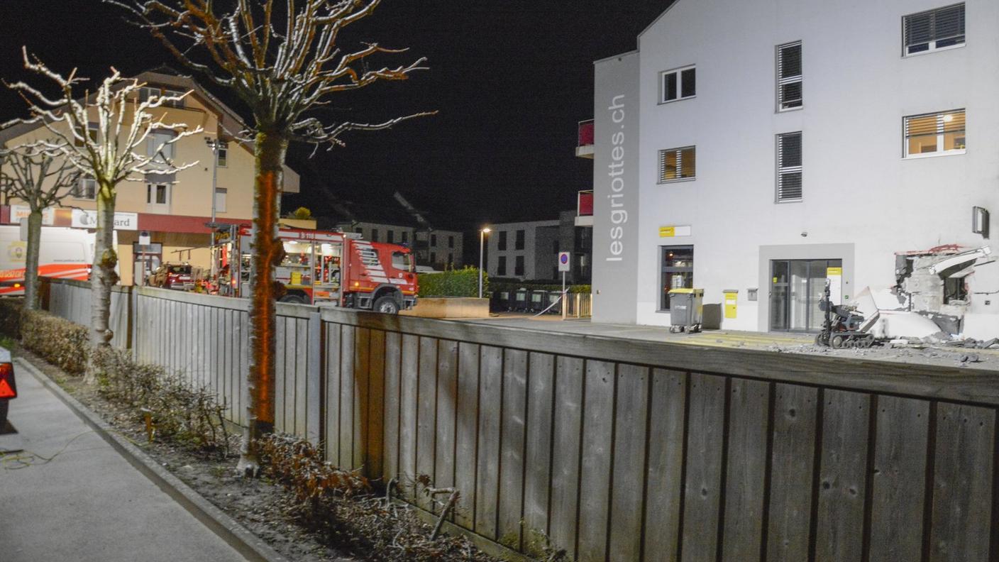 Il bancomat preso di mira a Yvonand alle 2.25 di martedì mattina
